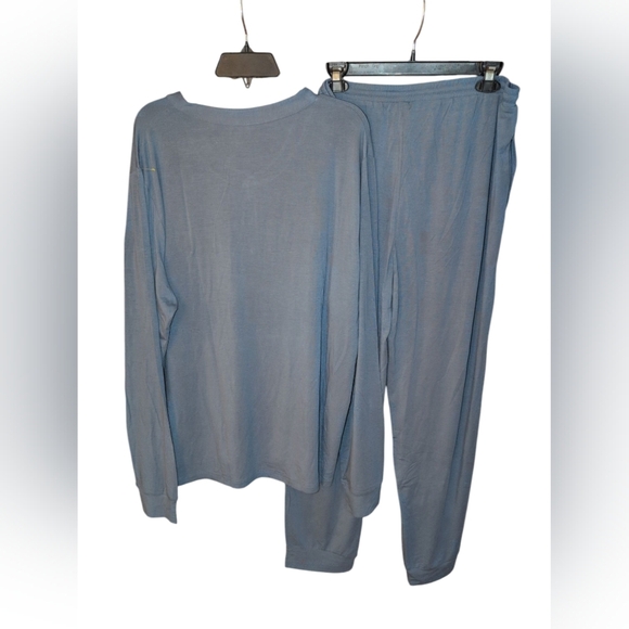 Aberjey Henry TENCEL™ Modal Long PJ Set Faded Denim NWT - Picture 6 of 7